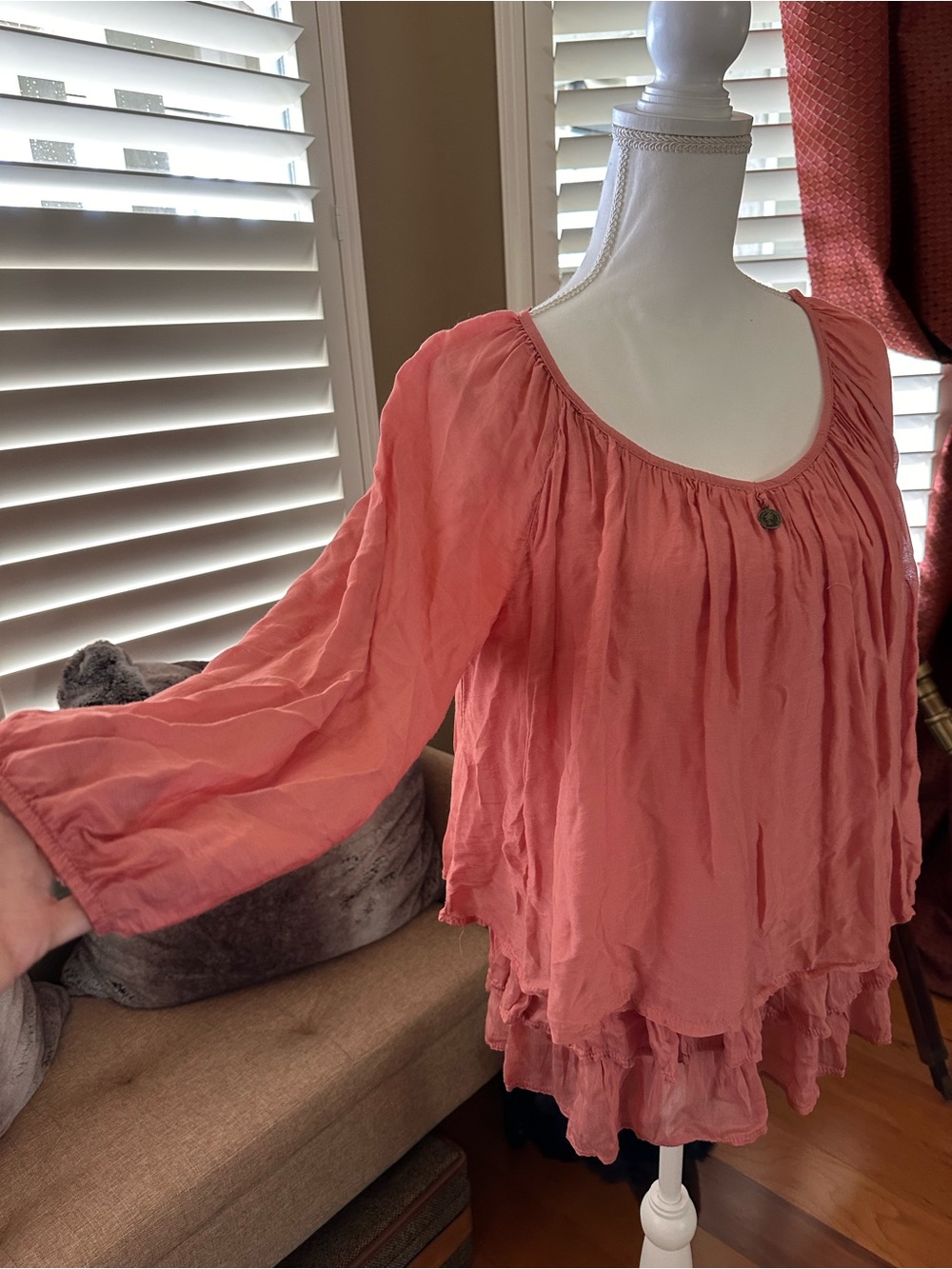 Tempo Paris Bundle 3 Ruffle Peasant Top - - Picture 5 of 13
